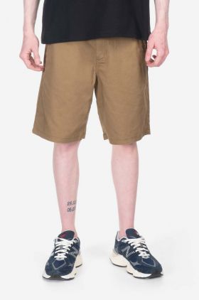 Vans pantaloni scurți din bumbac Authentic Stretch culoarea maro, uni VN0A5FECDZ9-brown