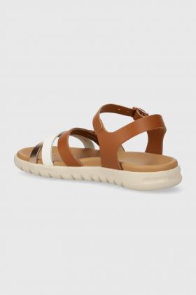 Geox sandale din piele pentru copii SANDAL SOLEIMA culoarea maro