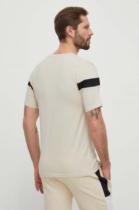 Ellesse tricou din bumbac barbati, culoarea bej, modelator