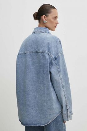 Answear Lab geaca jeans femei, de tranzitie, oversize