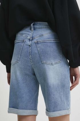 Answear Lab pantaloni scurti jeans femei, neted, high waist