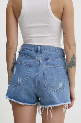 Answear Lab pantaloni scurti jeans femei, neted, high waist