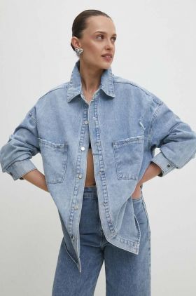 Answear Lab geaca jeans femei, de tranzitie, oversize