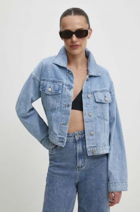 Answear Lab geaca jeans femei, de tranzitie, oversize