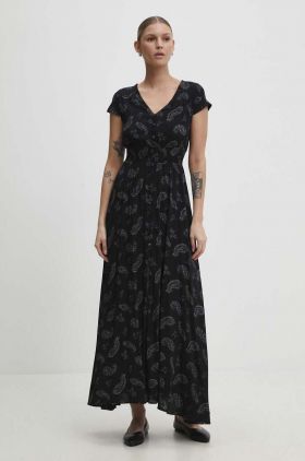 Answear Lab rochie culoarea negru, maxi, evazati