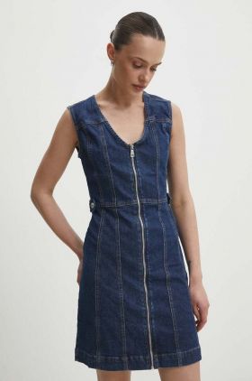 Answear Lab rochie jeans mini, evazati