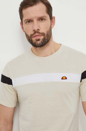 Ellesse tricou din bumbac barbati, culoarea bej, modelator