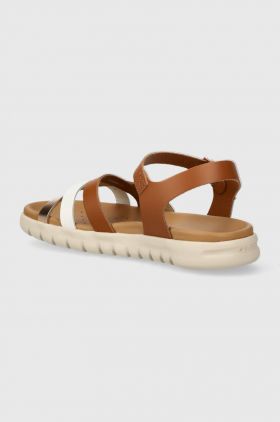 Geox sandale din piele pentru copii SANDAL SOLEIMA culoarea maro