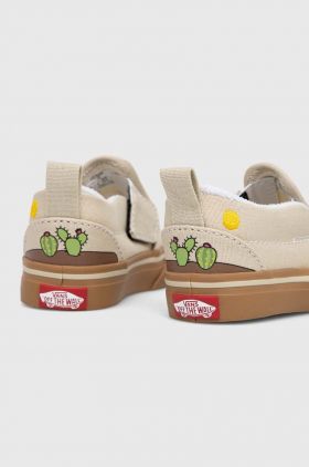 Vans tenisi copii Slip-On V Cactus culoarea bej