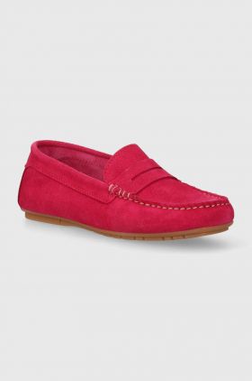 Marc O'Polo mocasini din piele intoarsa femei, culoarea roz, cu toc plat, 40214623103300 NN2M3013