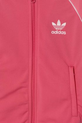 adidas Originals bluza copii culoarea roz, cu imprimeu