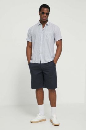Barbour camasa din amestec de in cu guler clasic, regular