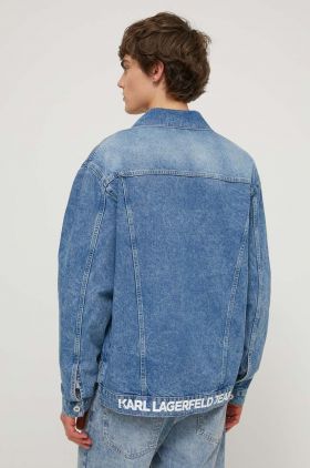 Karl Lagerfeld Jeans geaca jeans barbati, de tranzitie, oversize