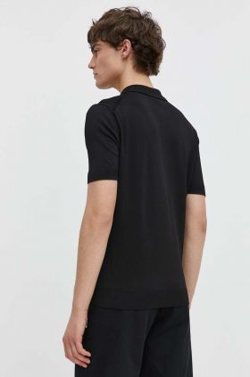 HUGO tricou polo bărbați, culoarea negru, uni 50510385