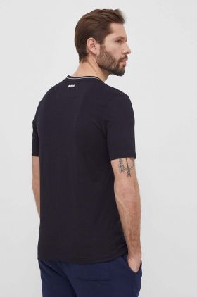 BOSS Green tricou din bumbac bărbați, culoarea bleumarin, uni 50512867