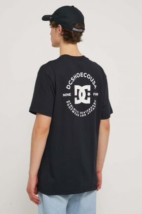 DC tricou din bumbac barbati, culoarea negru, cu imprimeu