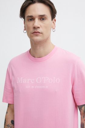 Marc O'Polo tricou din bumbac barbati, culoarea roz, cu imprimeu