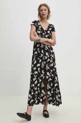 Answear Lab rochie culoarea negru, maxi, evazati