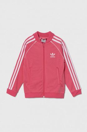 adidas Originals bluza copii culoarea roz, cu imprimeu