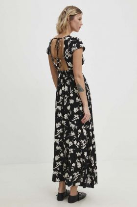 Answear Lab rochie culoarea negru, maxi, evazati