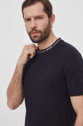 BOSS Green tricou din bumbac bărbați, culoarea bleumarin, uni 50512867