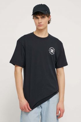 DC tricou din bumbac barbati, culoarea negru, cu imprimeu