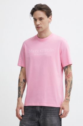 Marc O'Polo tricou din bumbac barbati, culoarea roz, cu imprimeu