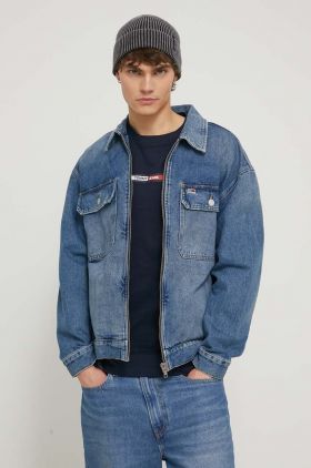 Tommy Jeans geacă din denim bărbați, de tranziție, oversize DM0DM18777