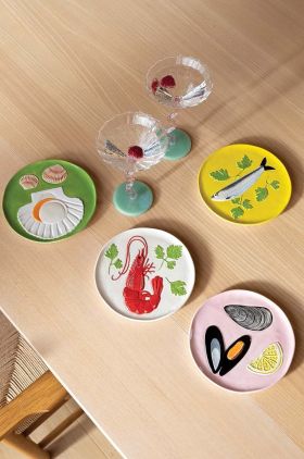 &k amsterdam un set de farfurii Plate de la mer set 4-pack