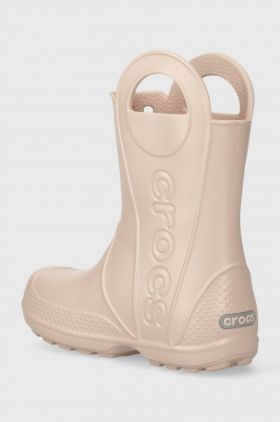 Crocs cizme HANDLE RAIN BOOT culoarea roz