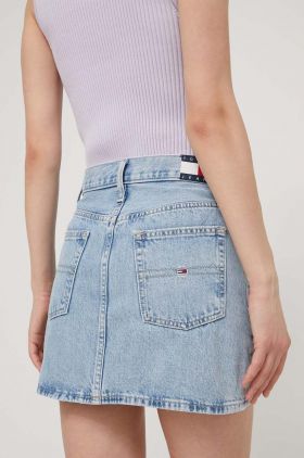 Tommy Jeans fustă din denim mini, creion DW0DW17674