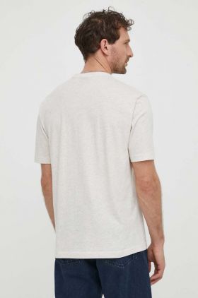 PS Paul Smith tricou barbati, culoarea bej, cu imprimeu