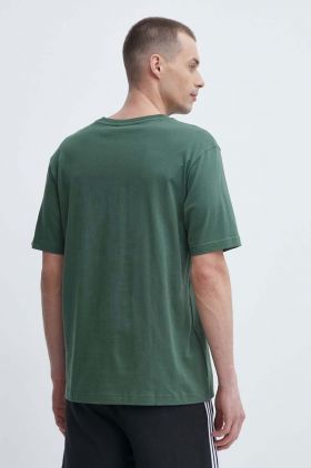 adidas Originals tricou din bumbac barbati, culoarea verde, cu imprimeu, IS0228