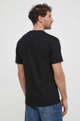 The Kooples tricou din bumbac barbati, culoarea negru, cu imprimeu