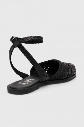 Answear Lab sandale de piele femei, culoarea negru