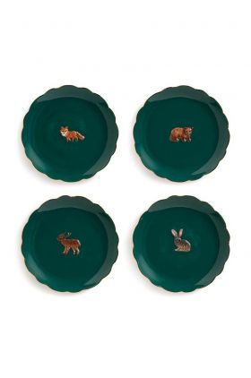 &k amsterdam un set de farfurii Plate Forest Animal 4-pack