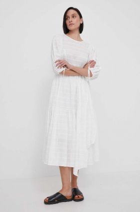 Barbour rochie culoarea alb, midi, evazati