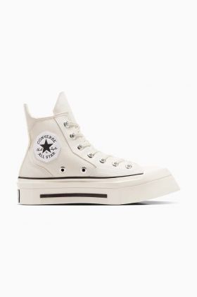 Converse teniși Chuck 70 De Luxe Squared HI culoarea bej, A06436C