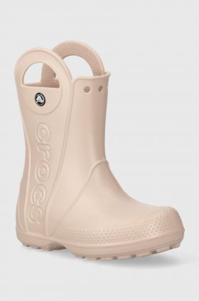 Crocs cizme HANDLE RAIN BOOT culoarea roz