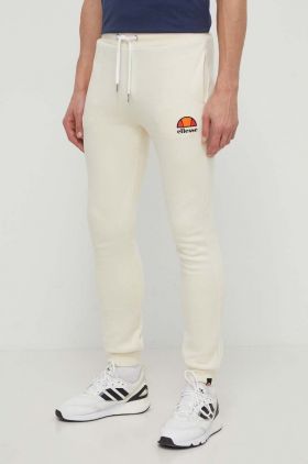 Ellesse pantaloni de trening Ovest Jog Pant culoarea bej, cu imprimeu, SHV01763