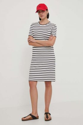 Gant rochie culoarea albastru marin, mini, evazati