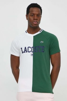 Lacoste tricou barbati, culoarea alb, modelator