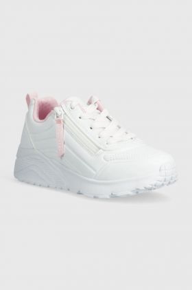 Skechers sneakers pentru copii UNO LITE EASY ZIP culoarea alb