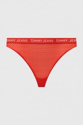 Tommy Jeans tanga 3-pack culoarea negru UW0UW05010