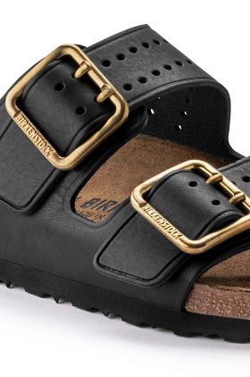 Birkenstock slapi de piele Arizona Bold Gap barbati, culoarea negru, 1022604