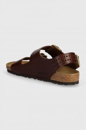 Birkenstock sandale de piele Milano Bold Gap culoarea maro, 1023595