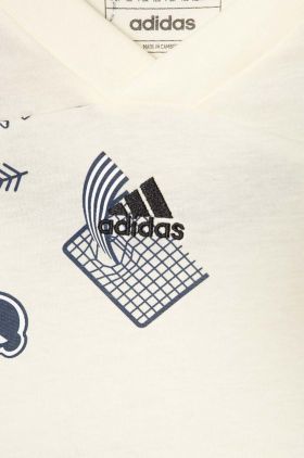 adidas tricou de bumbac pentru copii culoarea galben, modelator