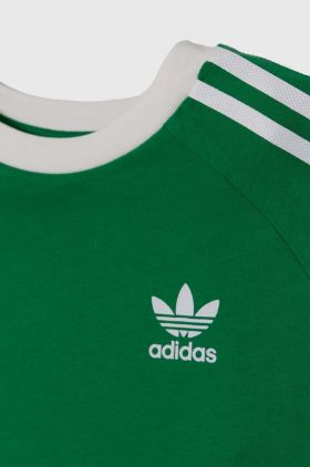 adidas Originals tricou de bumbac pentru copii culoarea verde, cu imprimeu