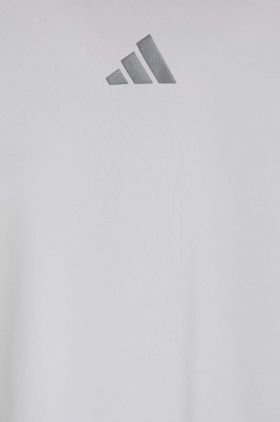 adidas tricou culoarea alb, neted