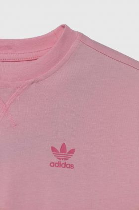 adidas Originals tricou de bumbac pentru copii culoarea roz